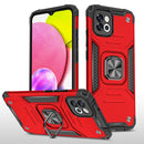 For Samsung Galaxy A03 164mm Magnetic Armor TPU + PC Holder Phone Case(Red)