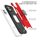 For Samsung Galaxy A03 164mm Magnetic Armor TPU + PC Holder Phone Case(Red)