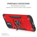 For Samsung Galaxy A03 164mm Magnetic Armor TPU + PC Holder Phone Case(Red)