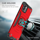 For Samsung Galaxy A03 164mm Magnetic Armor TPU + PC Holder Phone Case(Red)