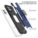 For Samsung Galaxy A03 164mm Magnetic Armor TPU + PC Holder Phone Case(Blue)