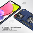 For Samsung Galaxy A03 164mm Magnetic Armor TPU + PC Holder Phone Case(Blue)