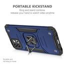 For Samsung Galaxy A03 164mm Magnetic Armor TPU + PC Holder Phone Case(Blue)