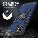 For Samsung Galaxy A03 164mm Magnetic Armor TPU + PC Holder Phone Case(Blue)