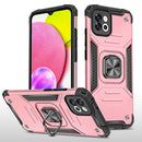 For Samsung Galaxy A03 164mm Magnetic Armor TPU + PC Holder Phone Case(Rose Gold)