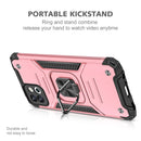 For Samsung Galaxy A03 164mm Magnetic Armor TPU + PC Holder Phone Case(Rose Gold)