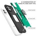 For Samsung Galaxy A03 164mm Magnetic Armor TPU + PC Holder Phone Case(Dark Green)
