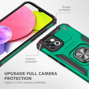 For Samsung Galaxy A03 164mm Magnetic Armor TPU + PC Holder Phone Case(Dark Green)