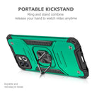For Samsung Galaxy A03 164mm Magnetic Armor TPU + PC Holder Phone Case(Dark Green)