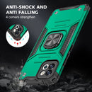 For Samsung Galaxy A03 164mm Magnetic Armor TPU + PC Holder Phone Case(Dark Green)