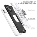 For Samsung Galaxy A03 164mm Magnetic Armor TPU + PC Holder Phone Case(Silver)