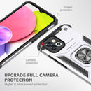 For Samsung Galaxy A03 164mm Magnetic Armor TPU + PC Holder Phone Case(Silver)