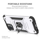 For Samsung Galaxy A03 164mm Magnetic Armor TPU + PC Holder Phone Case(Silver)