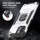 For Samsung Galaxy A03 164mm Magnetic Armor TPU + PC Holder Phone Case(Silver)