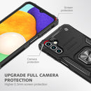 For Samsung Galaxy A13 5G Magnetic Armor TPU + PC Holder Phone Case(Black)