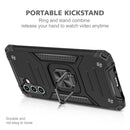 For Samsung Galaxy A13 5G Magnetic Armor TPU + PC Holder Phone Case(Black)