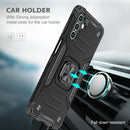 For Samsung Galaxy A13 5G Magnetic Armor TPU + PC Holder Phone Case(Black)
