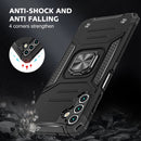 For Samsung Galaxy A13 5G Magnetic Armor TPU + PC Holder Phone Case(Black)