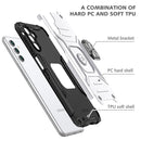 For Samsung Galaxy A13 5G Magnetic Armor TPU + PC Holder Phone Case(Silver)