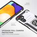 For Samsung Galaxy A13 5G Magnetic Armor TPU + PC Holder Phone Case(Silver)