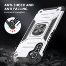 For Samsung Galaxy A13 5G Magnetic Armor TPU + PC Holder Phone Case(Silver)