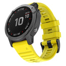 For Garmin Fenix 7 Silicone Watch Band(Yellow)