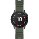 For Garmin Fenix 7 Silicone Watch Band(Army Green)