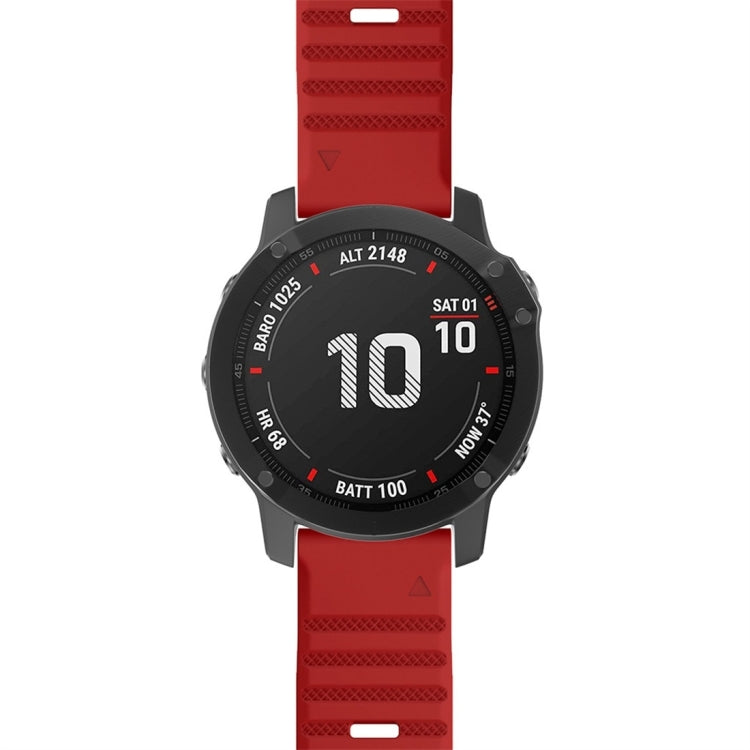For Garmin Fenix 7X Silicone Watch Band(Red)