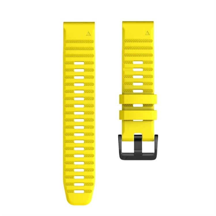 For Garmin Fenix 7X Silicone Watch Band(Yellow)