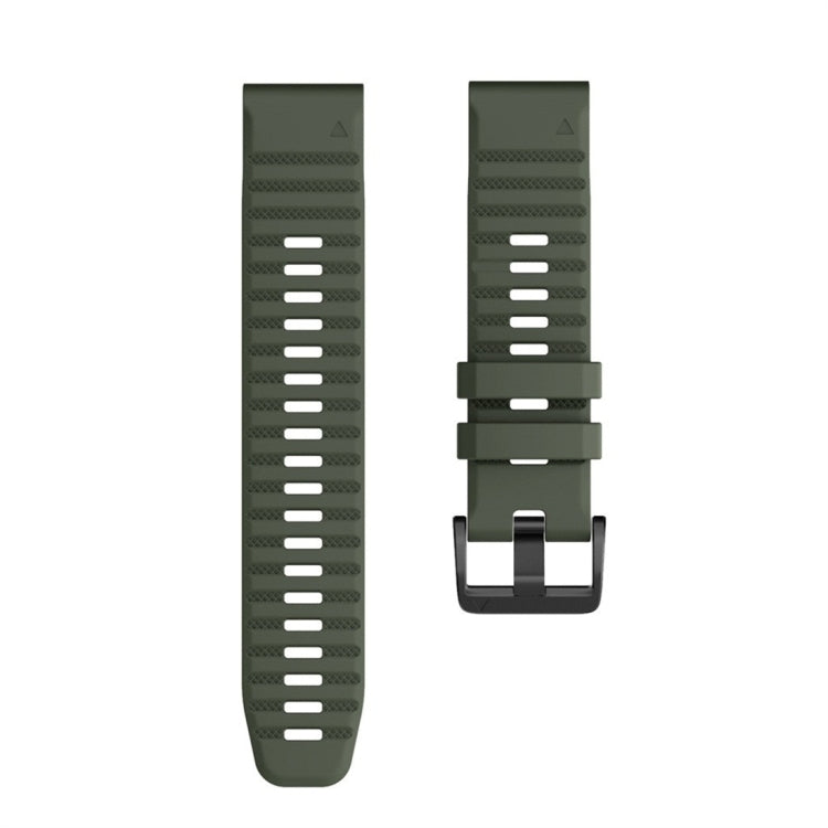 For Garmin Fenix 7X Silicone Watch Band(Army Green)