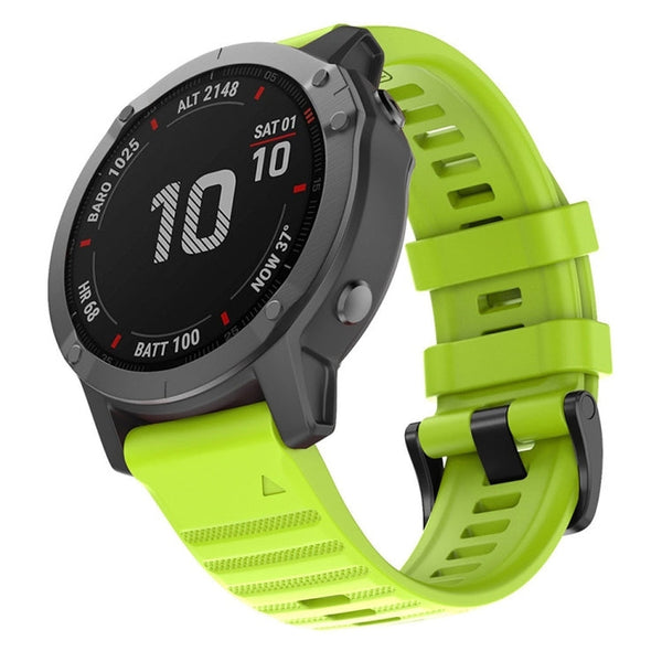 For Garmin Fenix 7X Silicone Watch Band(Green)