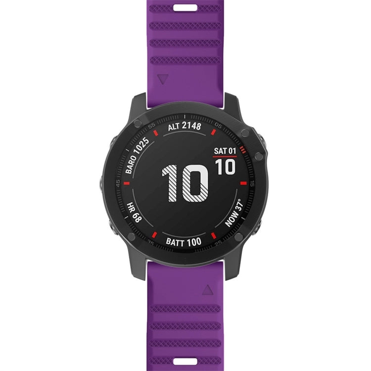 For Garmin Fenix 7X Silicone Watch Band(Purple)