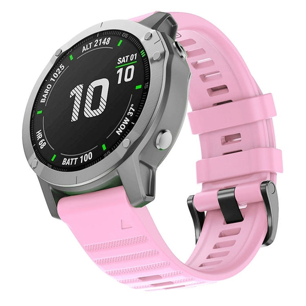 For Garmin Fenix 7X Silicone Watch Band(Pink)