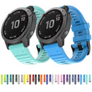 For Garmin Fenix 7X Silicone Watch Band(Sky Blue)