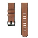 For Garmin Fenix 7X Silicone + Leather Quick Release Watch Band(Brown)