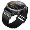 For Garmin Fenix 7X Hook And Loop Fastener Nylon Watch Band(Black)