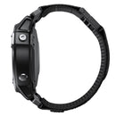 For Garmin Fenix 7X Hook And Loop Fastener Nylon Watch Band(Black)
