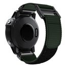 For Garmin Fenix 7X Hook And Loop Fastener Nylon Watch Band(Army Green)