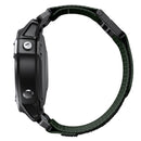 For Garmin Fenix 7X Hook And Loop Fastener Nylon Watch Band(Army Green)