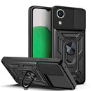 For Samsung Galaxy A03 Core Sliding Camera Cover Design TPU+PC Phone Case(Black)