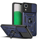 For Samsung Galaxy A03 Core Sliding Camera Cover Design TPU+PC Phone Case(Blue)