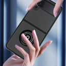 For Samsung Galaxy Z Flip 3 5G Q Shadow I Ring Kickstand PC and TPU Hybrid Phone Case(Red)