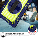 For Samsung Galaxy Tab A8 10.5 2021 360 Degree Rotation Contrast Color Silicone + PC Tablet Case(Navy+Yellow Green)