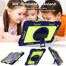 For Samsung Galaxy Tab A8 10.5 2021 360 Degree Rotation Contrast Color Silicone + PC Tablet Case(Navy+Yellow Green)