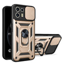 For Motorola Edge 20 Lite Sliding Camera Cover TPU+PC Phone Case(Gold)