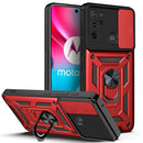 For Motorola Moto G60S Sliding Camera Cover TPU+PC Phone Case(Red)