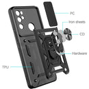 For Motorola Moto G60S Sliding Camera Cover TPU+PC Phone Case(Blue)