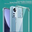 For Xiaomi 12 imak All-inclusive Shockproof Airbag TPU Case with Screen Protector(Transparent Black)