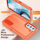 For Samsung Galaxy S22 5G 3 in 1 Rugged Holder Phone Case(Transparent)