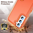 For Samsung Galaxy S22 5G 3 in 1 Rugged Holder Phone Case(Transparent)